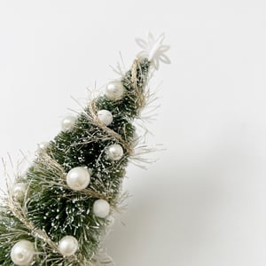 Image of Green Flocked Christmas Tree