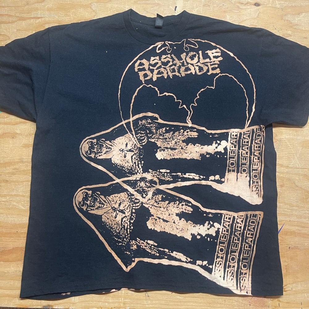 Image of ASSHOLEPARADE - ALL/OVR bleach print #3 (SIZE XXL)