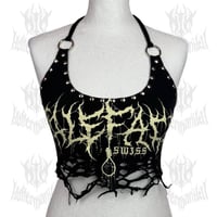 Image 1 of Paleface Swiss "Satanic Worship" Halter Top (SIZE XS)