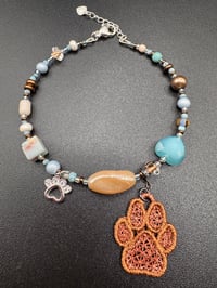 Image 1 of Brown Paw Charm Bracelet