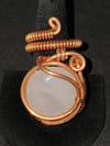 Adjustable Rose Quartz Ring #3, Madagascar 