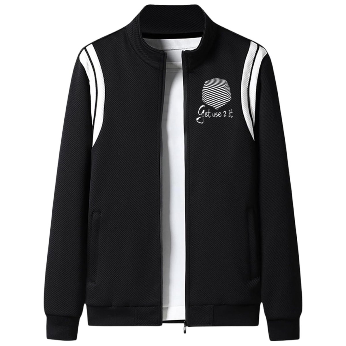 Image of Get Use 2 It Zip Up Jacket Black