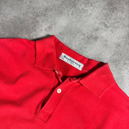 Image of 1980s Burberry Polo Shirt, Size Medium