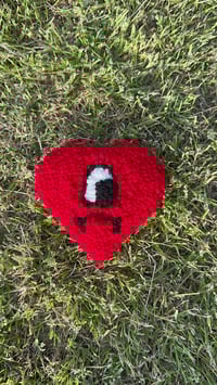 Red heart coaster 