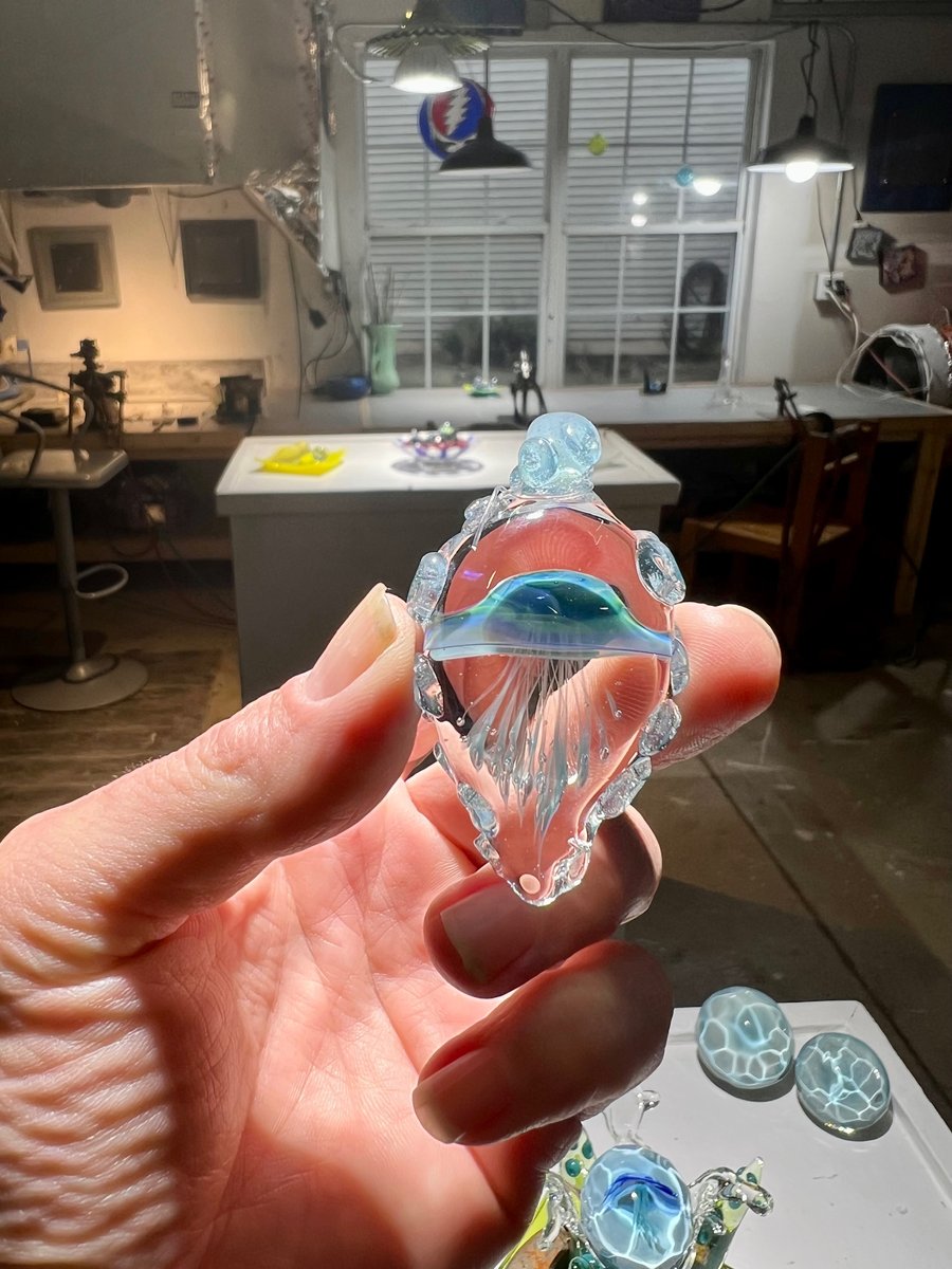 Image of Ice 🧊 jellyfish pendant 