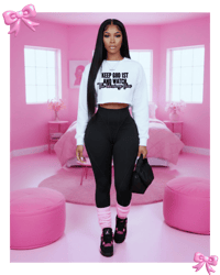 Image 2 of Watch The Blessings Flow Cropped Sweatshirt 