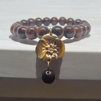 Floral Charm Natural Stone Bracelet