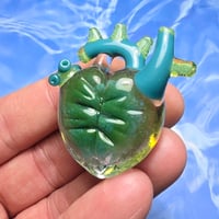 Image 6 of LARGE "MY HEART BELONGS TO THE SEA" ANATOMICALLY CORRECT HEART PENDANT 36