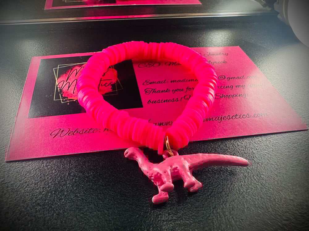 Image of Pink Dino Baby Bracelet Single 