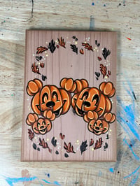 RTS Wood Art- Personalized Pumpkin Patch Pals Family Of Four