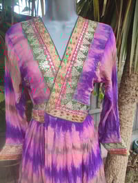 Image 8 of Mykonos Glitter wrap dress Maxi/ Kaftan pink 8-12uk