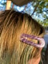 Frosted Purple Hairclips Image 3