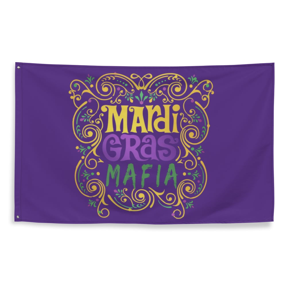 Image of Mardi Gras Mafia “Mural” Flag