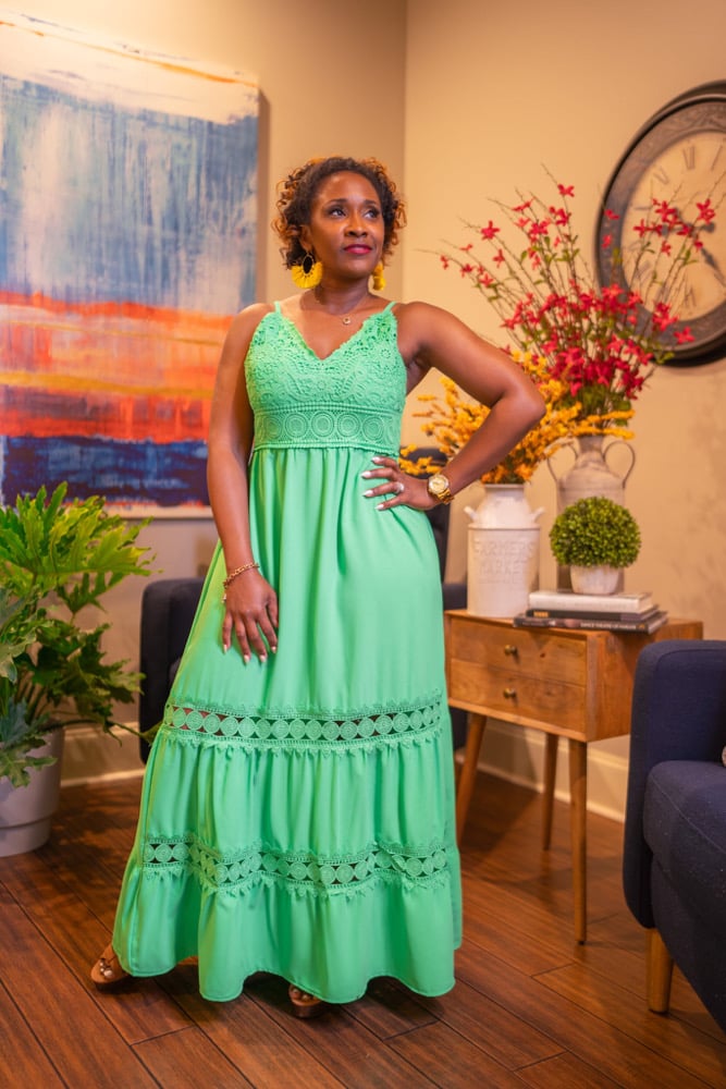 Image of Sleeveless Crochet Dress