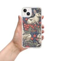 Image 24 of Boho Nature Cottagecore Inspired White Rabbits Among Berries Clear Case for iPhone®