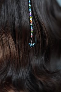 Image 7 of DragonFly Frequency Beaded Hair Clip