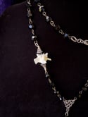 Black Rondelle Snake Vertebrae - Bone Rosary