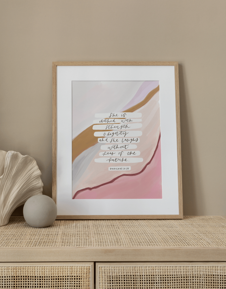 Image of She is clothed with strength & dignity print [A4]