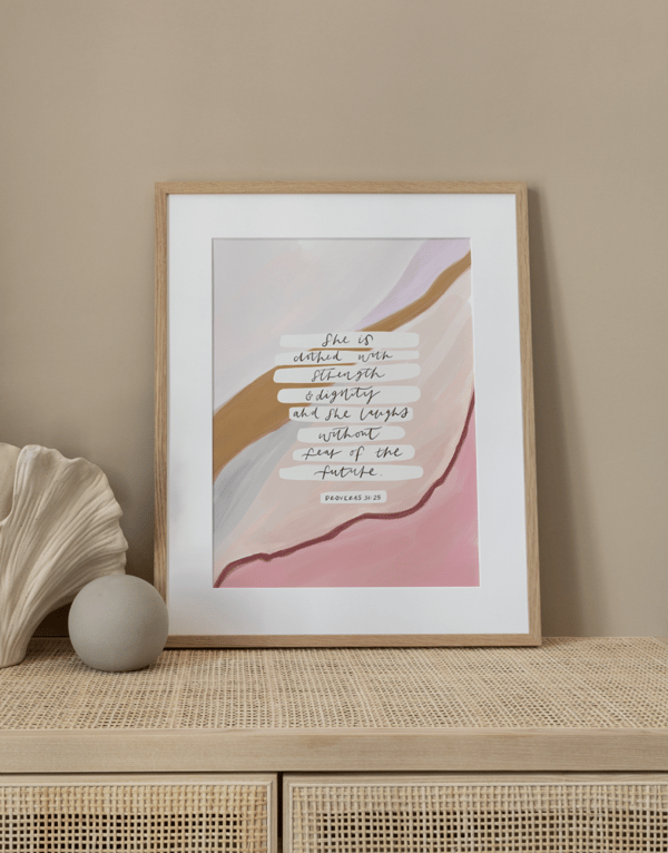 Image of She is clothed with strength & dignity print [A4]