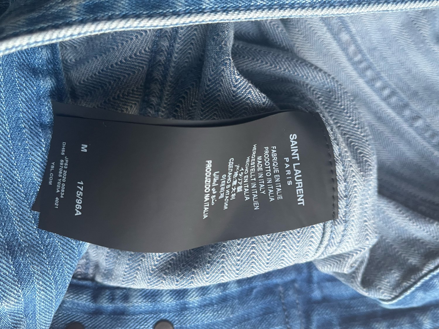 Image of SAINT LAURENT Gradient Denim Jacket 
