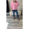 Pink Gold Button Cardigan 