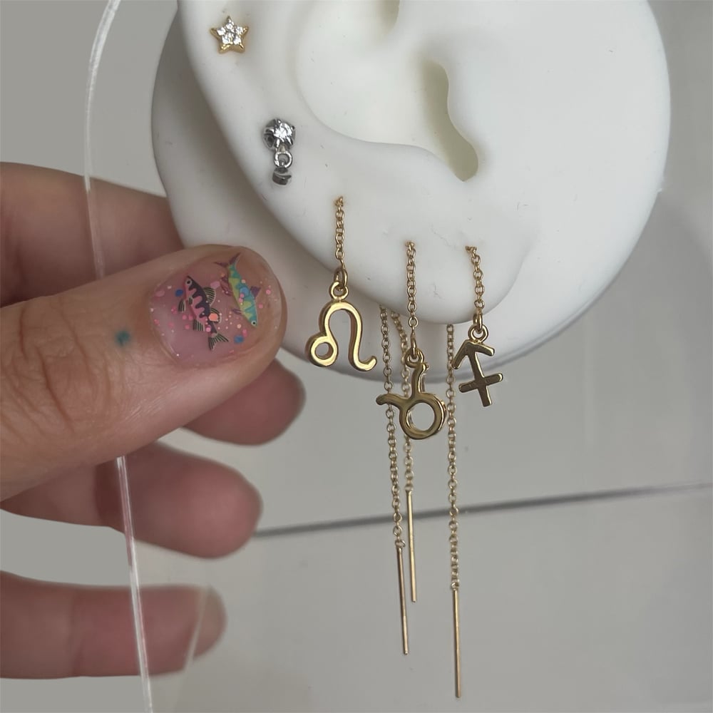 Image of Zodiac thread earring