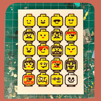 Image 1 of MINIFIG HEADS RISO PRINT