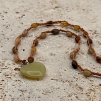 Image 1 of Green Jasper Heart Necklace