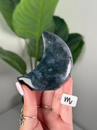 Image 13 of MOSS AGATE SELF STANDING MOONS