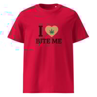 Image 4 of I Love Bite Me Unisex organic ribbed neck t-shirt