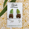 Wombat Leaf Drop Earrings