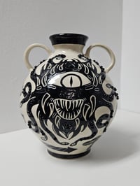 Image 1 of Vase 12 - Adventure awaits! Beholder & displacer beast