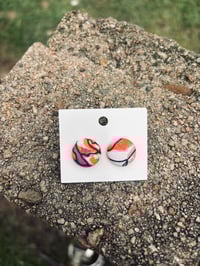 Image 2 of Clearance Button Earrings 