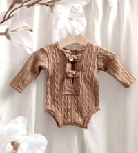 Image 1 of Baby boy bodysuit for photoshoot | Asher-1 | 0-3 months | camel