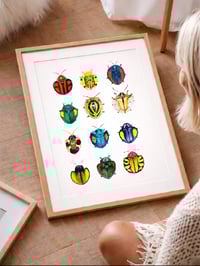 Image 4 of Cassidinae Beetles Watercolor Illustration PRINT 