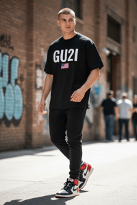 Image 3 of Get Use 2 It American Classic T-shirt (Black)