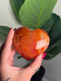 Image 2 of BANDED DRUZY CARNELIAN HEART -MADAGASCAR- E