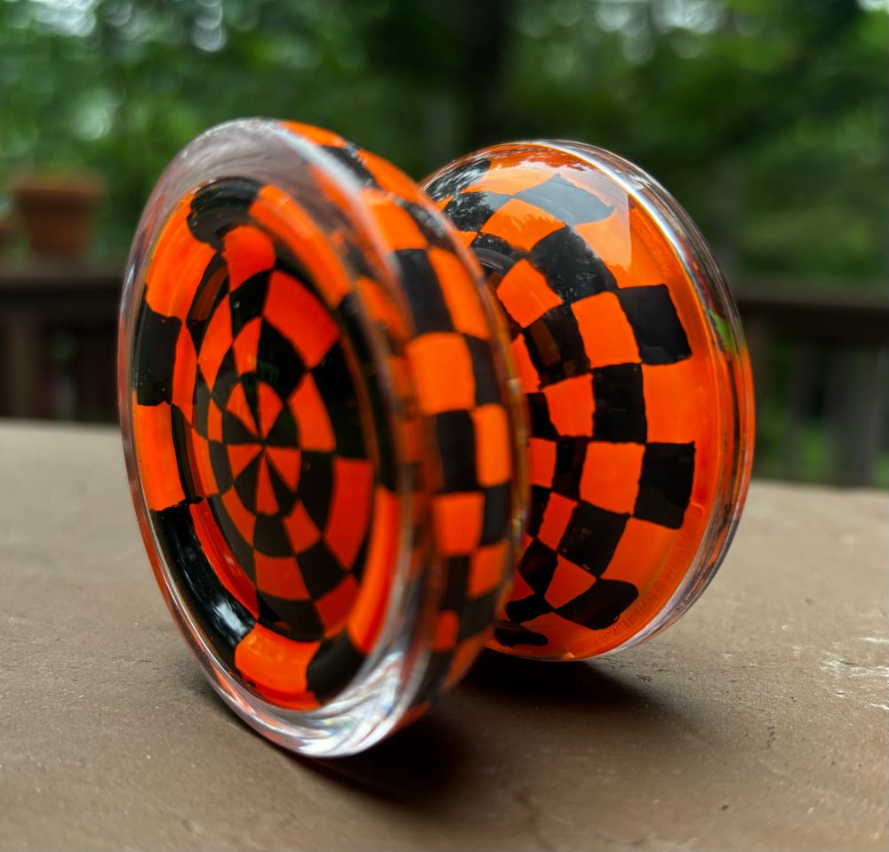 Image of Duncan Freehand One Neon Orange Checkerboard