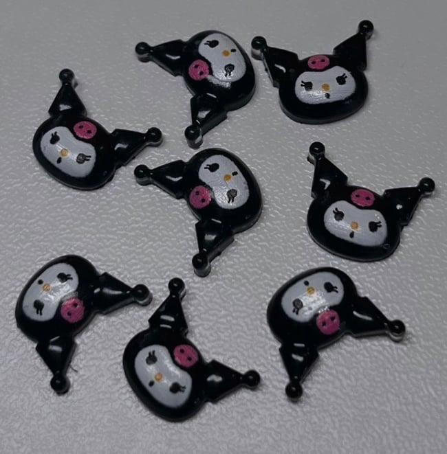 Regular Kuromi Heads - 10 pack | CharmsForNails