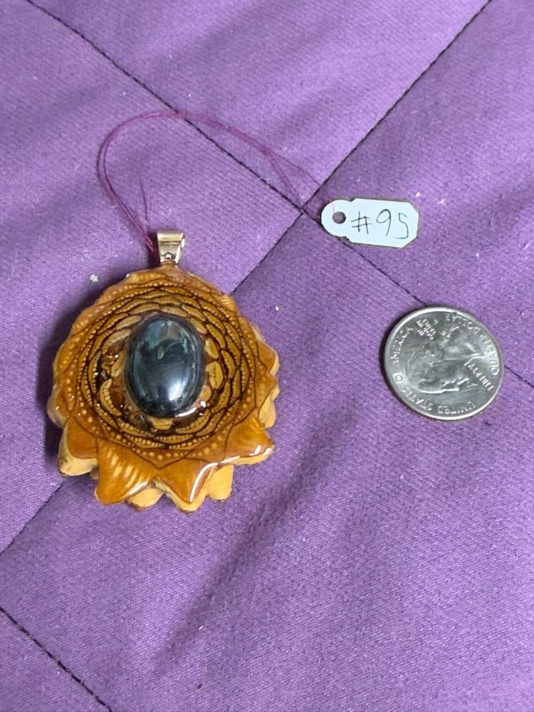 Image of Hematite Pinecone Charm | Handmade PNW | Resin Jewelry | #95