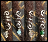 Image 12 of Spiral dread beads with glass bead charm
