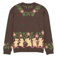 Image 2 of Dancing Mice + Flowers Knitted Crew Sweater