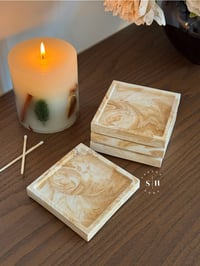 Image 2 of Marble Effect Square Coasters