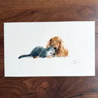 ORIGINAL ARTWORK - Snuggle - 25x15cm