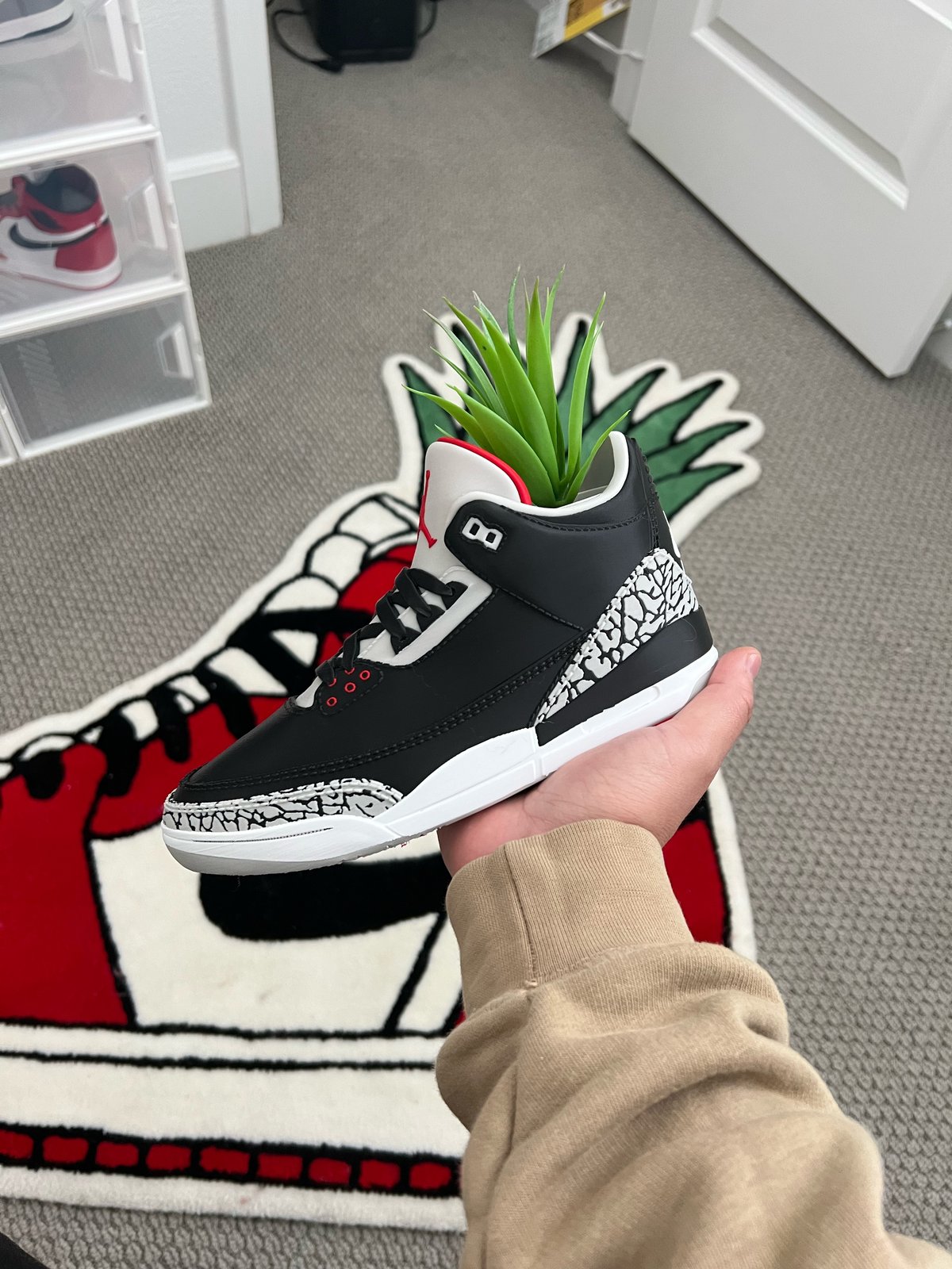 black cement threes