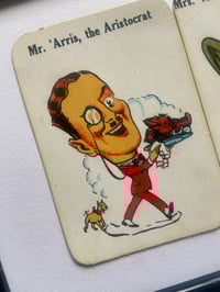 Image 15 of Mr and Mrs, couples cards, from the 'Old Maid' card game c1920s, framed vintage cards