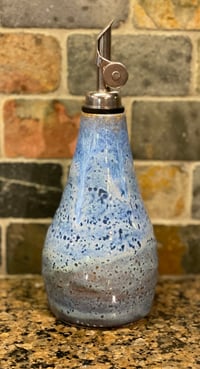 Light blue oil/vinegar cruet