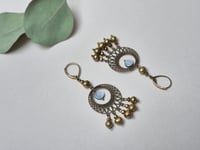 Image 4 of Boucles d'oreilles bohème perles vieil or
