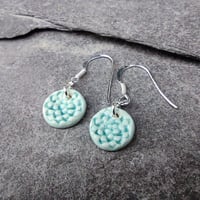 Image 2 of Tiny seedhead imprint earrings