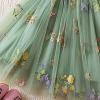 Image 3 of Girls Floral Embroidered Party Tutu Dress  